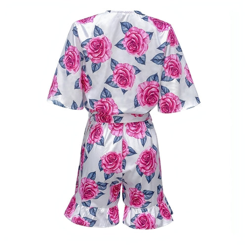 W&H Atelier Rose Blossom Flared Romper