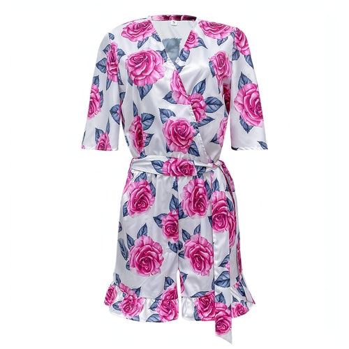 W&H Atelier Rose Blossom Flared Romper