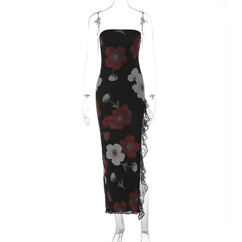 W&H Atelier Floral Lace Slip Midi Dress