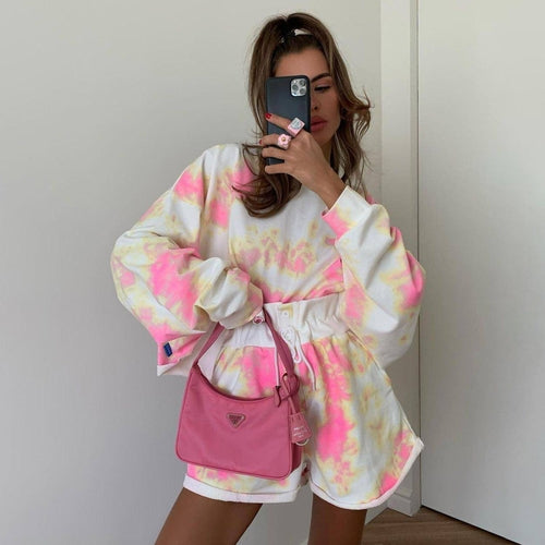 W&H Atelier Mint Tie-Dye Lounge Set