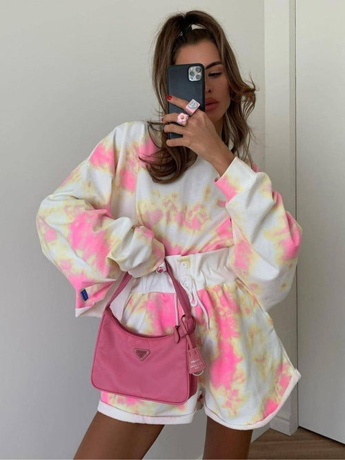 W&H Atelier Mint Tie-Dye Lounge Set