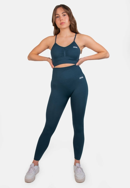 W&H Atelier Espresso Seamless Sports Bra