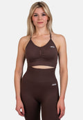 W&H Atelier Espresso Seamless Sports Bra