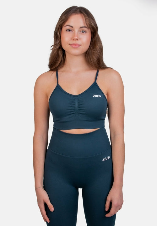 W&H Atelier Espresso Seamless Sports Bra