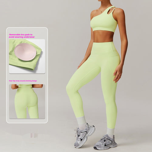 W&H Atelier Lime Neon Asymmetric Active Set