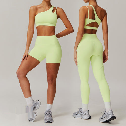 W&H Atelier Lime Neon Asymmetric Active Set