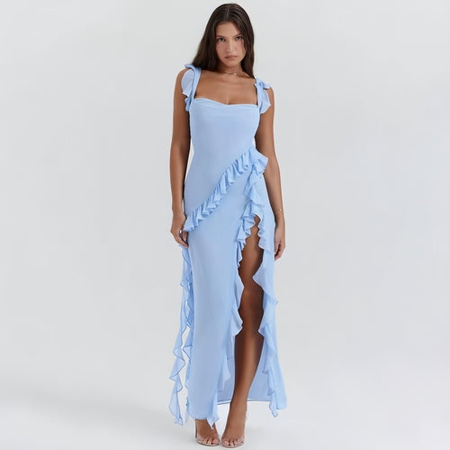Female Summer Fashionable Stringy Selvedge Stitching Dress
